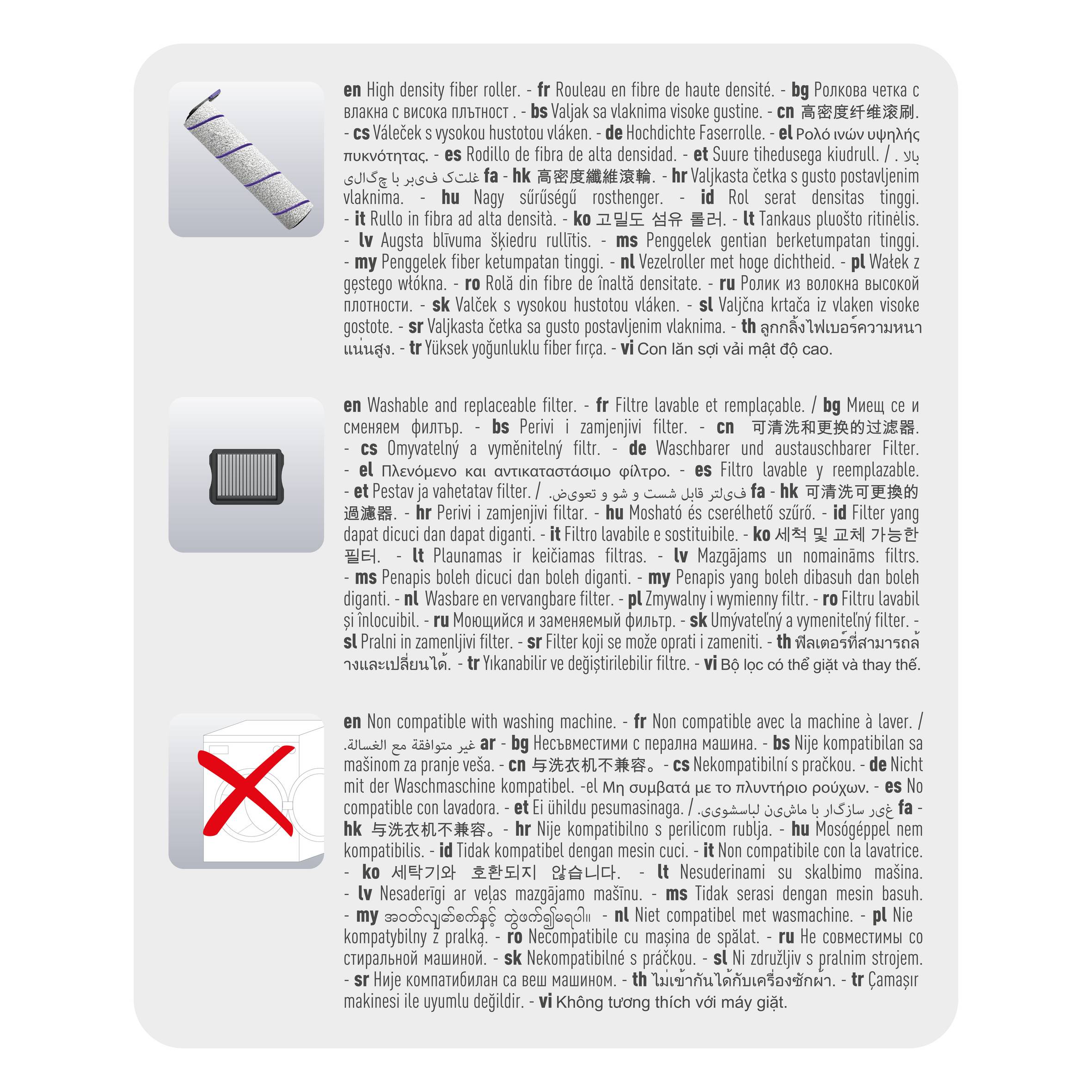 ZR336A01 X-Clean 10 Rowenta Zubehörset Kabelloser Nass- und Trockensauger