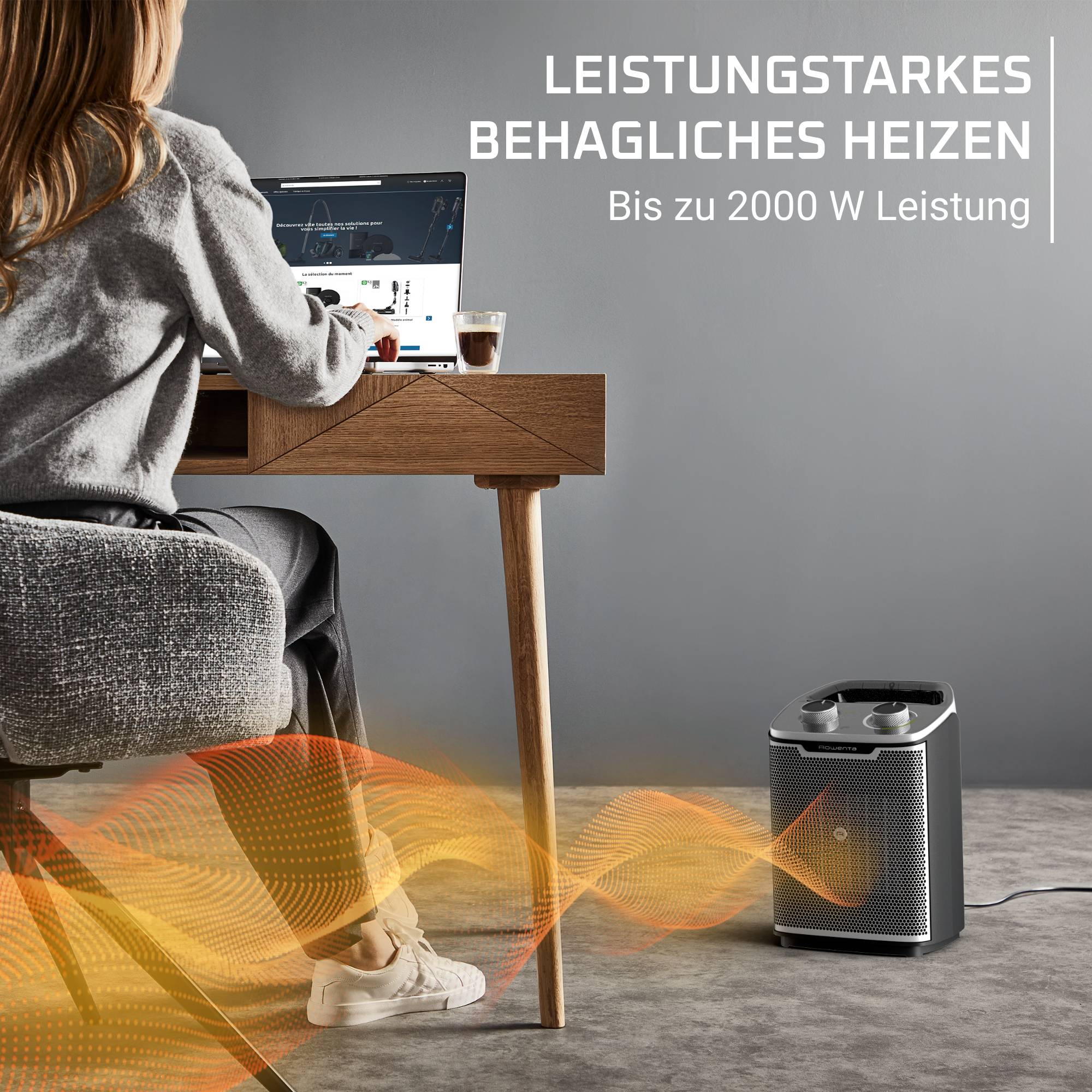 Intense Comfort +, Heizlüfter, leistungsstarke 2000 W, energieeffizient 