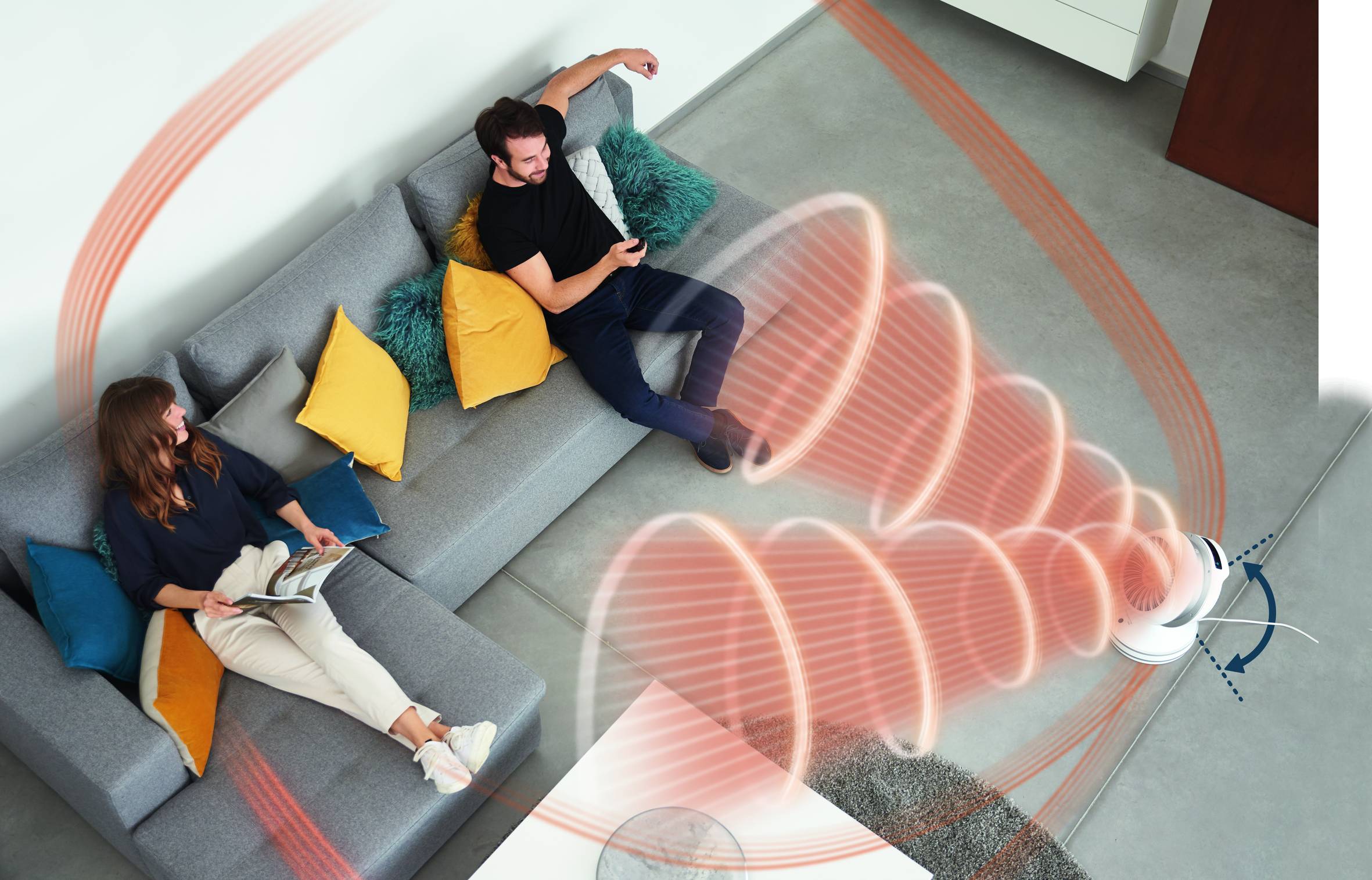 Air Force Intense 2-in-1 Ventilator und Heizlüfter HQ7152