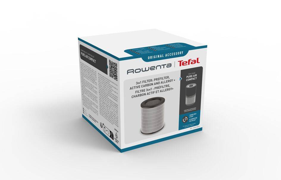 3-IN-1-FILTER: VORFILTER, AKTIVKOHLE UND HEPA ALLERGY+ XD6270F0