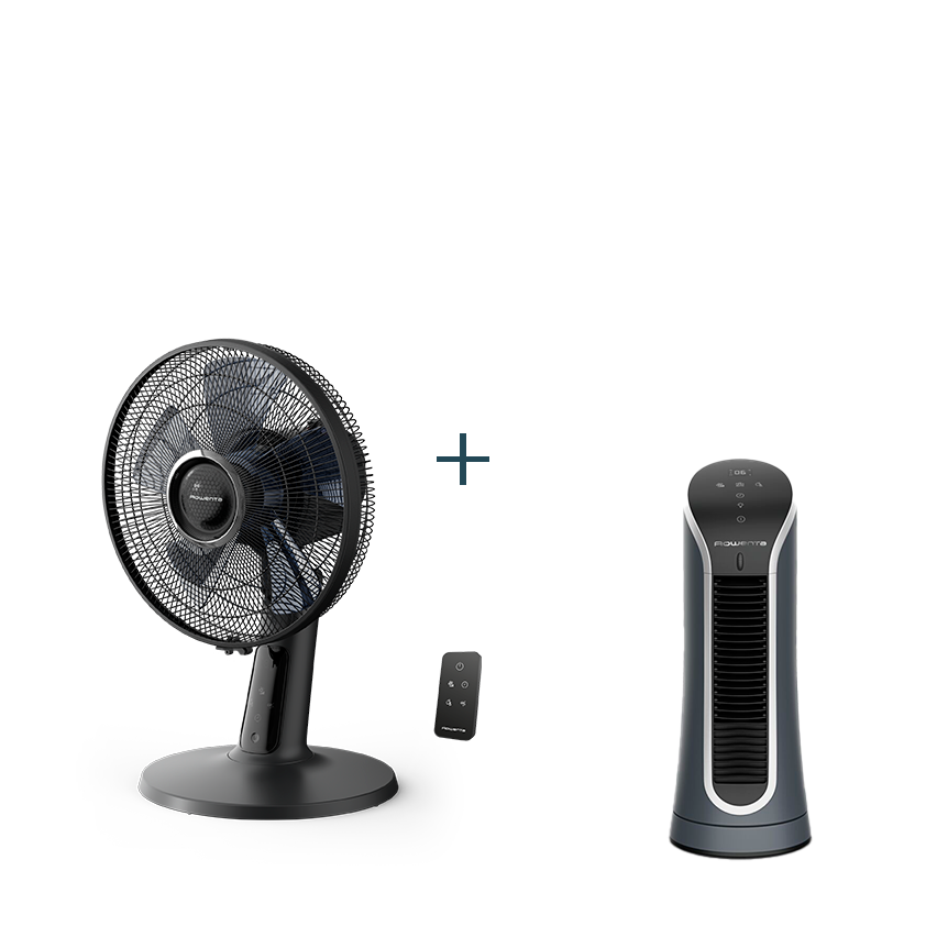 Spar-Set: Turbo Silence Extreme+ Tischventilator und Eole Compact Miniturm-Ventilator
